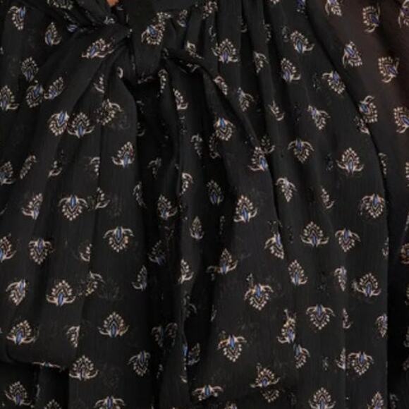 Misa Women's Black Lapis Eye Cindy Floral Mini Dress Size M - Picture 9 of 11